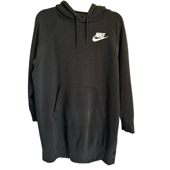 Nike Black Oversized Sweatshirt Dress Women’s Small - Picture 1 of 7